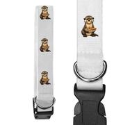 Azeeda Small 'Cute Otter With Fish & Chips' Dog Collar (PR00081063)