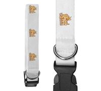 Azeeda Small 'Cute Shy Highland Cow' Dog Collar (PR00082805)