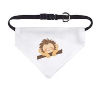 Azeeda Small 'Cute Smiling Monkey On Branch' Dog/Cat/Pet Bandana (PD00074293)