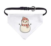 Azeeda Small 'Cute Smiling Snowman ' Dog/Cat/Pet Bandana (PD00074007)