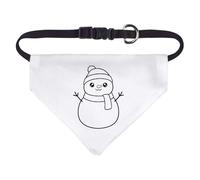 Azeeda Small 'Cute Smiling Snowman ' Dog/Cat/Pet Bandana (PD00074009)