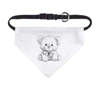 Azeeda Small 'Cute Teddy Bear Sitting' Dog/Cat/Pet Bandana (PD00072207)