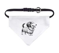 Azeeda Small 'Dachshund Wearing Winter Coat' Dog/Cat/Pet Bandana (PD00067587)