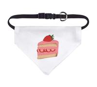 Azeeda Small 'Delicious Strawberry Cake Slice' Dog/Cat/Pet Bandana (PD00066993)