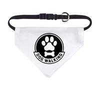Azeeda Small 'Dog Walking Emblem' Dog/Cat/Pet Bandana (PD00068591)