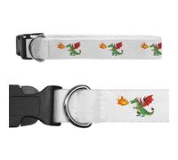 Azeeda Small 'Dragon Breathing Fire' Dog Collar (PR00077049)