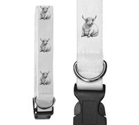 Azeeda Small 'Fat Highland Cow ' Dog Collar (PR00085501)