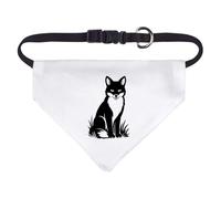 Azeeda Small 'Fox Sitting In A Meadow Of Grass' Dog/Cat/Pet Bandana (PD00070837)