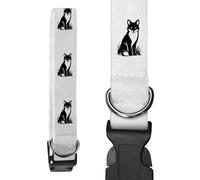 Azeeda Small 'Fox Sitting In A Meadow Of Grass' Dog Collar (PR00070787)