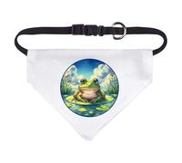 Azeeda Small 'Frog On Lily Pad' Dog/Cat/Pet Bandana (PD00067531)