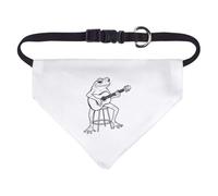 Azeeda Small 'Frog Playing Guitar' Dog/Cat/Pet Bandana (PD00078779)