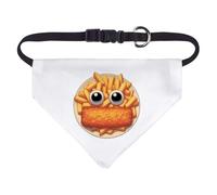 Azeeda Small 'Funny Fish And Chips' Dog/Cat/Pet Bandana (PD00070215)