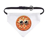 Azeeda Small 'Funny Pizza Face' Dog/Cat/Pet Bandana (PD00070243)