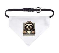 Azeeda Small 'Funny Sloth Serving Coffee' Dog/Cat/Pet Bandana (PD00075127)