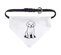 Azeeda Small 'Golden Retriever Puppy Sitting On The Grass' Dog/Cat/Pet Bandana (PD00070809)