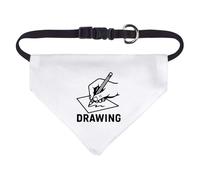 Azeeda Small 'Hand Holding A Pencil And Drawing On Paper' Dog/Cat/Pet Bandana (PD00070801)