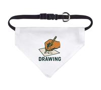 Azeeda Small 'Hand Holding A Pencil And Drawing On Paper' Dog/Cat/Pet Bandana (PD00070803)