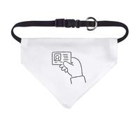 Azeeda Small 'Hand Holding ID Card' Dog/Cat/Pet Bandana (PD00070855)