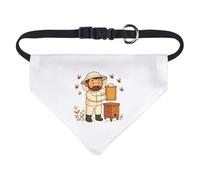 Azeeda Small 'Happy Bee Keeper' Dog/Cat/Pet Bandana (PD00072239)