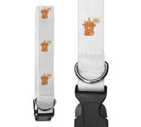 Azeeda Small 'Happy Birthday Cute Highland Cow ' Dog Collar (PR00081985)
