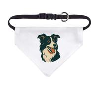 Azeeda Small 'Happy Border Collie' Dog/Cat/Pet Bandana (PD00068039)