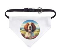Azeeda Small 'Happy English Setter' Dog/Cat/Pet Bandana (PD00069343)