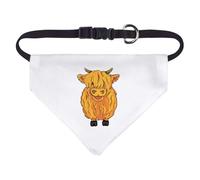Azeeda Small 'Happy Highland Cow' Dog/Cat/Pet Bandana (PD00071977)