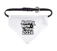 Azeeda Small 'Happy New Year 2026' Dog/Cat/Pet Bandana (PD00071097)