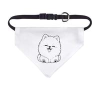 Azeeda Small 'Happy Pomeranian Dog' Dog/Cat/Pet Bandana (PD00085655)