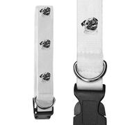 Azeeda Small 'Happy Pug Portrait' Dog Collar (PR00075887)