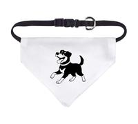 Azeeda Small 'Happy Rottweiler' Dog / Cat / Pet Bandana (PD00072995)