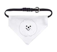 Azeeda Small 'Happy Round Pomeranian Dog' Dog/Cat/Pet Bandana (PD00066677)
