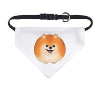 Azeeda Small 'Happy Round Pomeranian Dog' Dog/Cat/Pet Bandana (PD00066679)