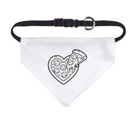 Azeeda Small 'Heart Pizza' Dog/Cat/Pet Bandana (PD00069783)