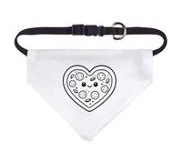 Azeeda Small 'Heart Pizza' Dog/Cat/Pet Bandana (PD00071979)