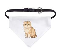 Azeeda Small 'Kawaii Scottish Fold Cat' Dog/Cat/Pet Bandana (PD00078321)