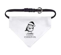Azeeda Small 'Merry Christmas Robin' Dog/Cat/Pet Bandana (PD00072847)