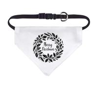 Azeeda Small 'Merry Christmas Wreath' Dog/Cat/Pet Bandana (PD00074101)