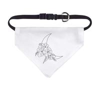 Azeeda Small 'Moon & Flowers' Dog/Cat/Pet Bandana (PD00071645)