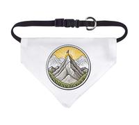 Azeeda Small 'Mountain Peak with Flag' Dog/Cat/Pet Bandana (PD00080755)
