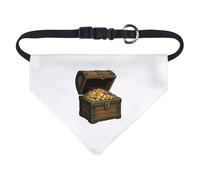 Azeeda Small 'Open Pirate Treasure Chest Full Of Gold' Dog/Cat/Pet Bandana (PD00072603)