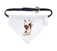 Azeeda Small 'Papillon Dog & Butterflies' Dog/Cat/Pet Bandana (PD00068869)