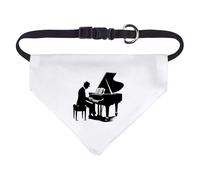 Azeeda Small 'Piano Player' Dog/Cat/Pet Bandana (PD00071797)