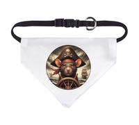 Azeeda Small 'Pirate Rat Steering Ship' Dog/Cat/Pet Bandana (PD00071873)