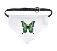 Azeeda Small 'Pretty Green Butterfly' Dog/Cat/Pet Bandana (PD00073631)