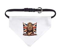 Azeeda Small 'Proud Lion With Union Jack' Dog/Cat/Pet Bandana (PD00069377)