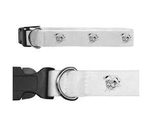 Azeeda Small 'Pug Dog Portrait' Dog Collar (PR00072927)