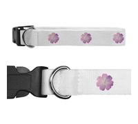 Azeeda Small 'Purple Flower' Dog Collar (PR00086751)