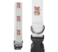 Azeeda Small 'Rat with Strawberry Cake' Dog Collar (PR00084781)