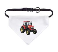 Azeeda Small 'Red Farming Tractor' Dog/Cat/Pet Bandana (PD00077399)